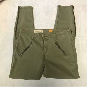 Pilcro and the letterpress green/tan jeans serif